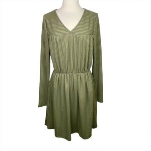 French Grey Anastasia Knit Ribbed Dress